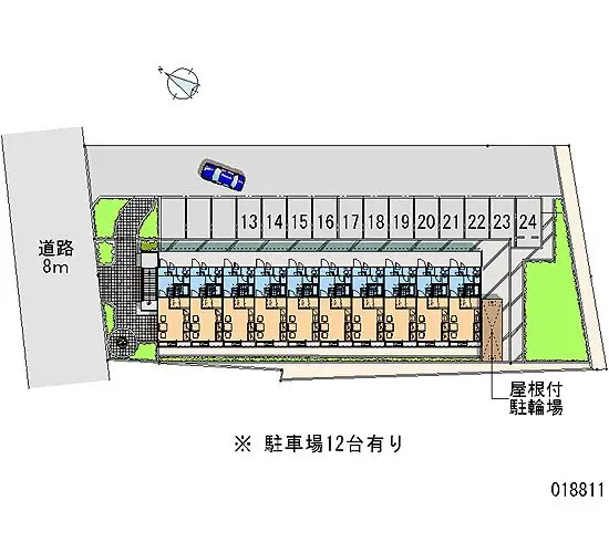 ★手数料０円★千葉市稲毛区園生町　月極駐車場（LP）